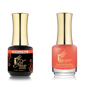 IGEL Nail Lacquer And Gel Polish Duo, DD29 CORAL BLAZE