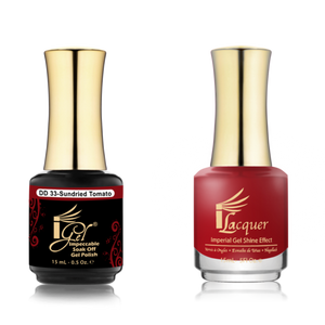 IGEL Nail Lacquer And Gel Polish Duo, DD33 SUNDRIED TOMATO