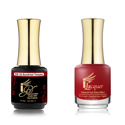 IGEL Nail Lacquer And Gel Polish Duo, DD33 SUNDRIED TOMATO