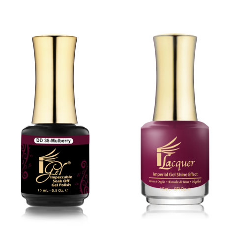 IGEL Nail Lacquer And Gel Polish Duo, DD35 MULBERRY