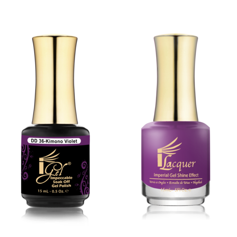 IGEL Nail Lacquer And Gel Polish Duo, DD36 KIMONO VIOLET