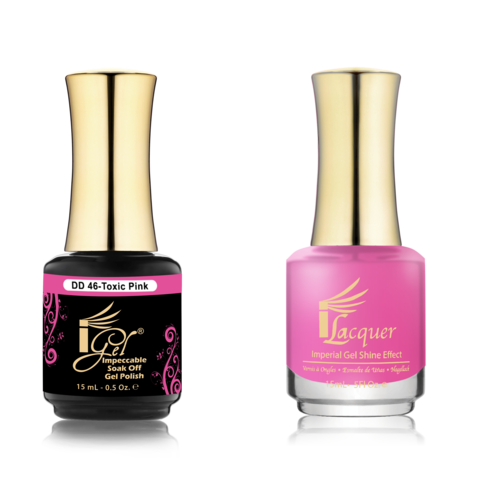 IGEL Nail Lacquer And Gel Polish Duo, DD46 TOXIC PINK