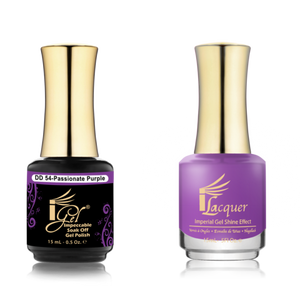 IGEL Nail Lacquer And Gel Polish Duo, DD54 PASSIONATE PURPLE