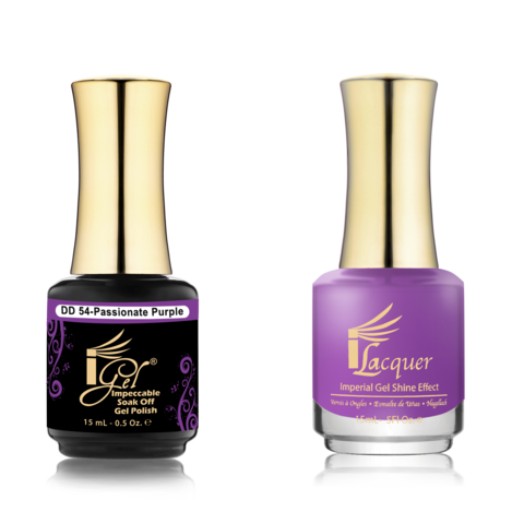 IGEL Nail Lacquer And Gel Polish Duo, DD54 PASSIONATE PURPLE