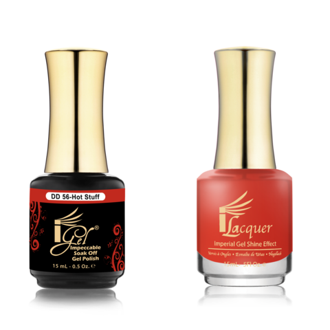 IGEL Nail Lacquer And Gel Polish Duo, DD56 HOT STUFF