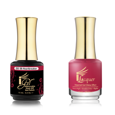 IGEL Nail Lacquer And Gel Polish Duo, DD58 HEARTBREAKER
