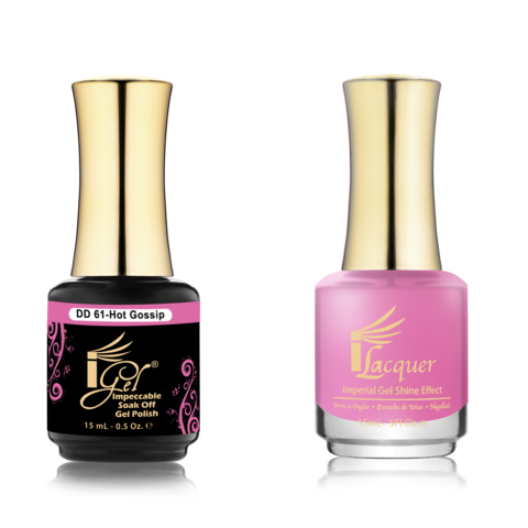 IGEL Nail Lacquer And Gel Polish Duo, DD61 HOT GOSSIP