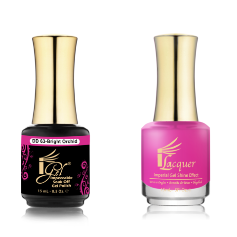 IGEL Nail Lacquer And Gel Polish Duo, DD63 BRIGHT ORCHID