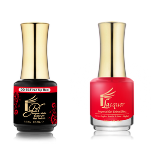 IGEL Nail Lacquer And Gel Polish Duo, DD65 FIRED UP RED