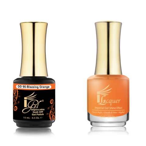IGEL Nail Lacquer And Gel Polish Duo, DD66 BLAZZING ORANGE