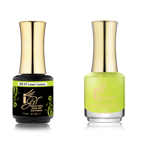 IGEL Nail Lacquer And Gel Polish Duo, DD67 LASER LEMON