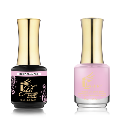 IGEL Nail Lacquer And Gel Polish Duo, DD07 BLUSH PINK