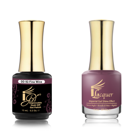 IGEL Nail Lacquer And Gel Polish Duo, DD82 FINE WINE