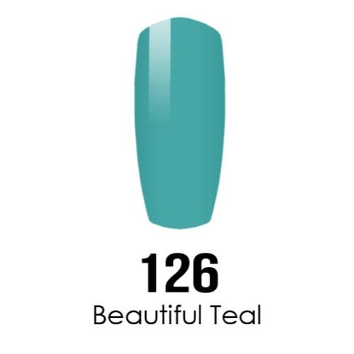 DC Nail Lacquer And Gel Polish (New DND), DC126, Beautiful Teal, 0.6oz