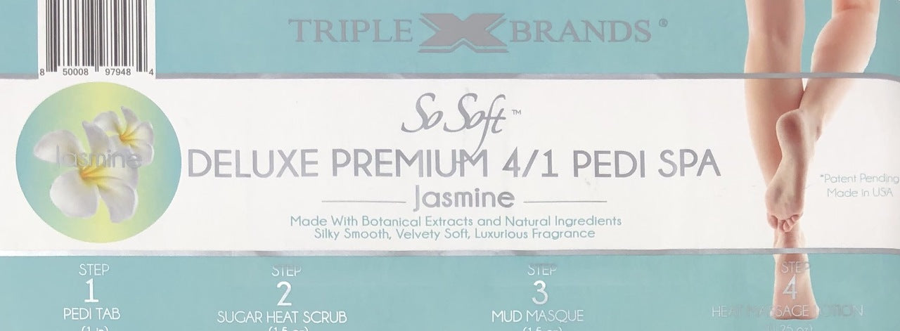 Triple XXX Brands | So Soft 4 in 1 Pedi Spa | Jasmine (4 packs)