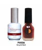 LeChat Perfect Match Nail Lacquer And Gel Polish, PMS006, Royal Red, 0.5oz