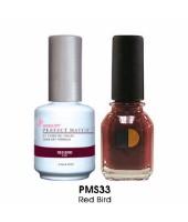 LeChat Perfect Match Nail Lacquer And Gel Polish, PMS033, Red Bird, 0.5oz