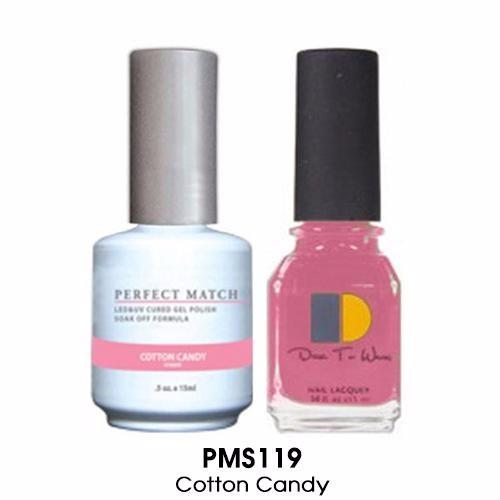 LeChat Perfect Match Nail Lacquer And Gel Polish, PMS119, Cotton Candy, 0.5oz