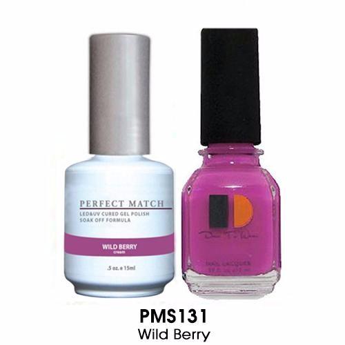 LeChat Perfect Match Nail Lacquer And Gel Polish, PMS131, Wild Berry, 0.5oz