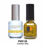 LeChat Perfect Match Nail Lacquer And Gel Polish, PMS135, Golden Bliss, 0.5oz
