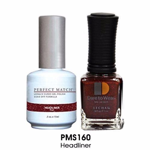 LeChat Perfect Match Nail Lacquer And Gel Polish, PMS160, Rock It Collection, Headliner (Frost)