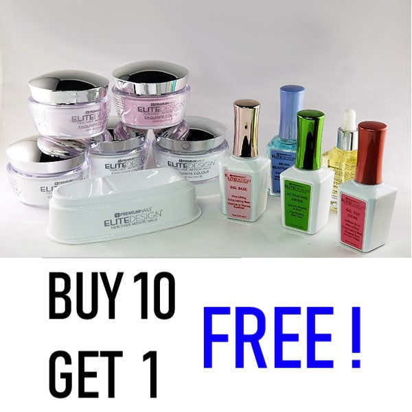 PremiumNail Elite Design Buy 10 Dipping  Powders Get 1 Free