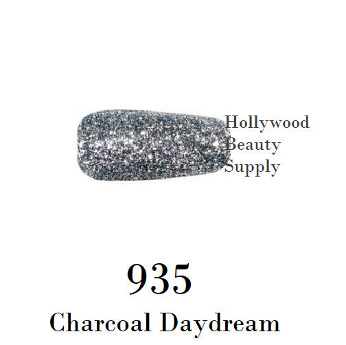 DND Nail Art Gel, Super Platinum Collection, 935, Charcoal Daydream , 0.5oz