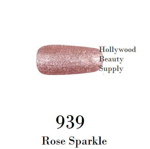 DND Nail Art Gel, Super Platinum Collection, 939, Rose Sparkle , 0.5oz